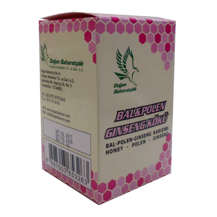 Bal Polen Ginsengli Karışım Cam Kanoz 230 Gr