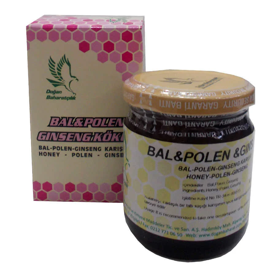 Bal Polen Ginsengli Karışım Cam Kanoz 230 Gr