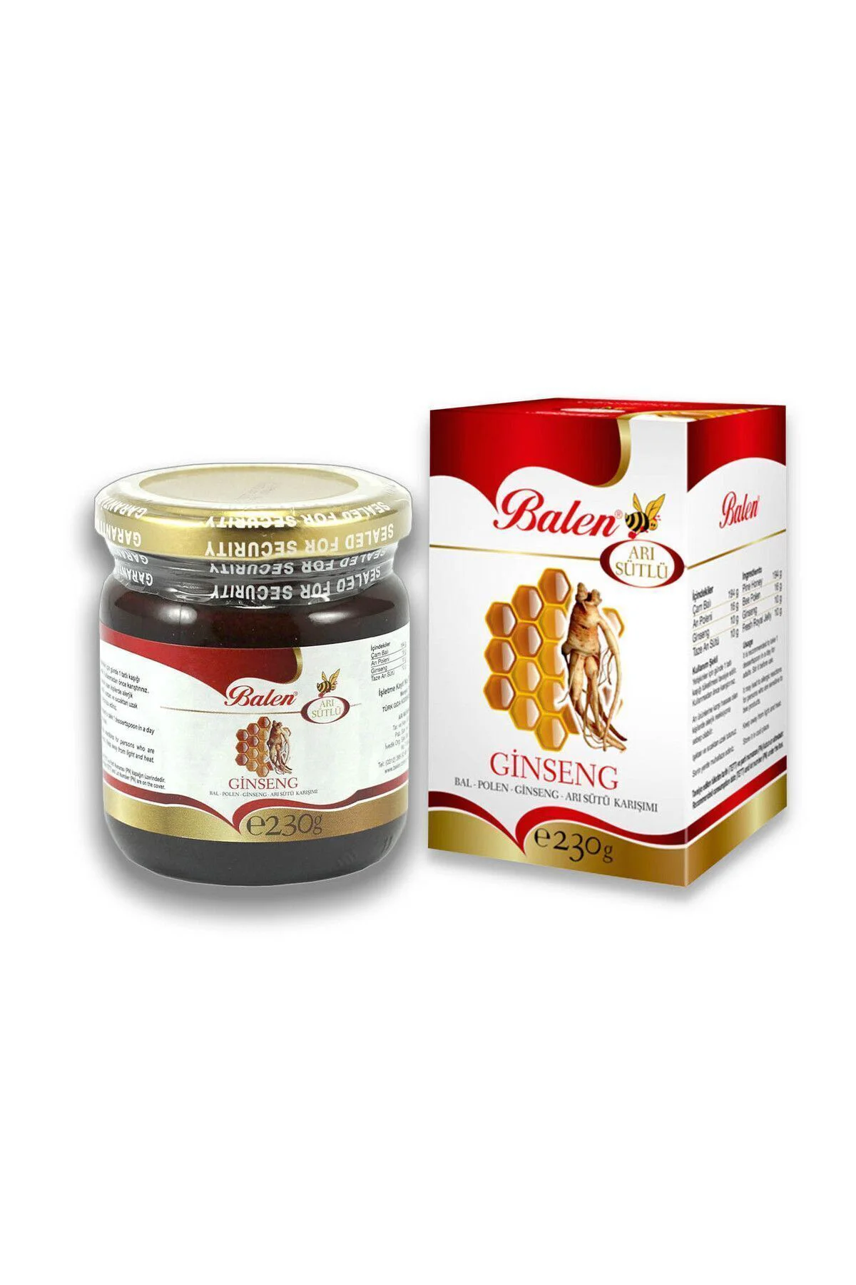 Bal Polen Kırmızı Ginseng Arı Sütü Karışımı 230 gr