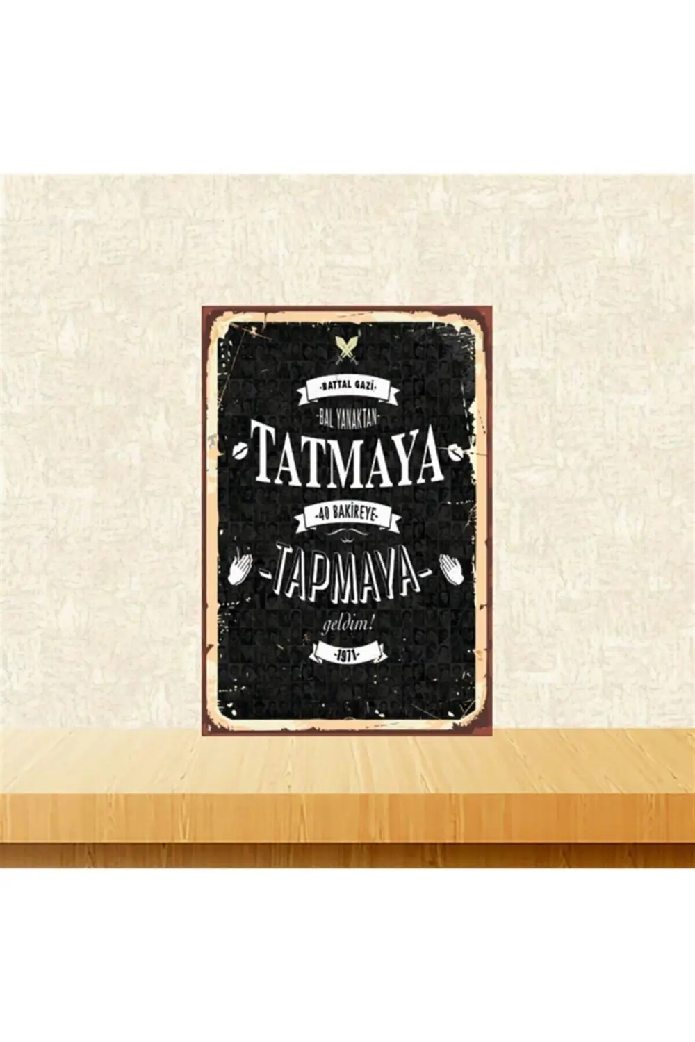 Bal Yanaktan Tatmaya Retro Ahşap Tablo Tkfx4831 20-30 Cm