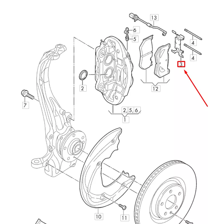 Balata Tutucu - Set (VW)(80A615269)
