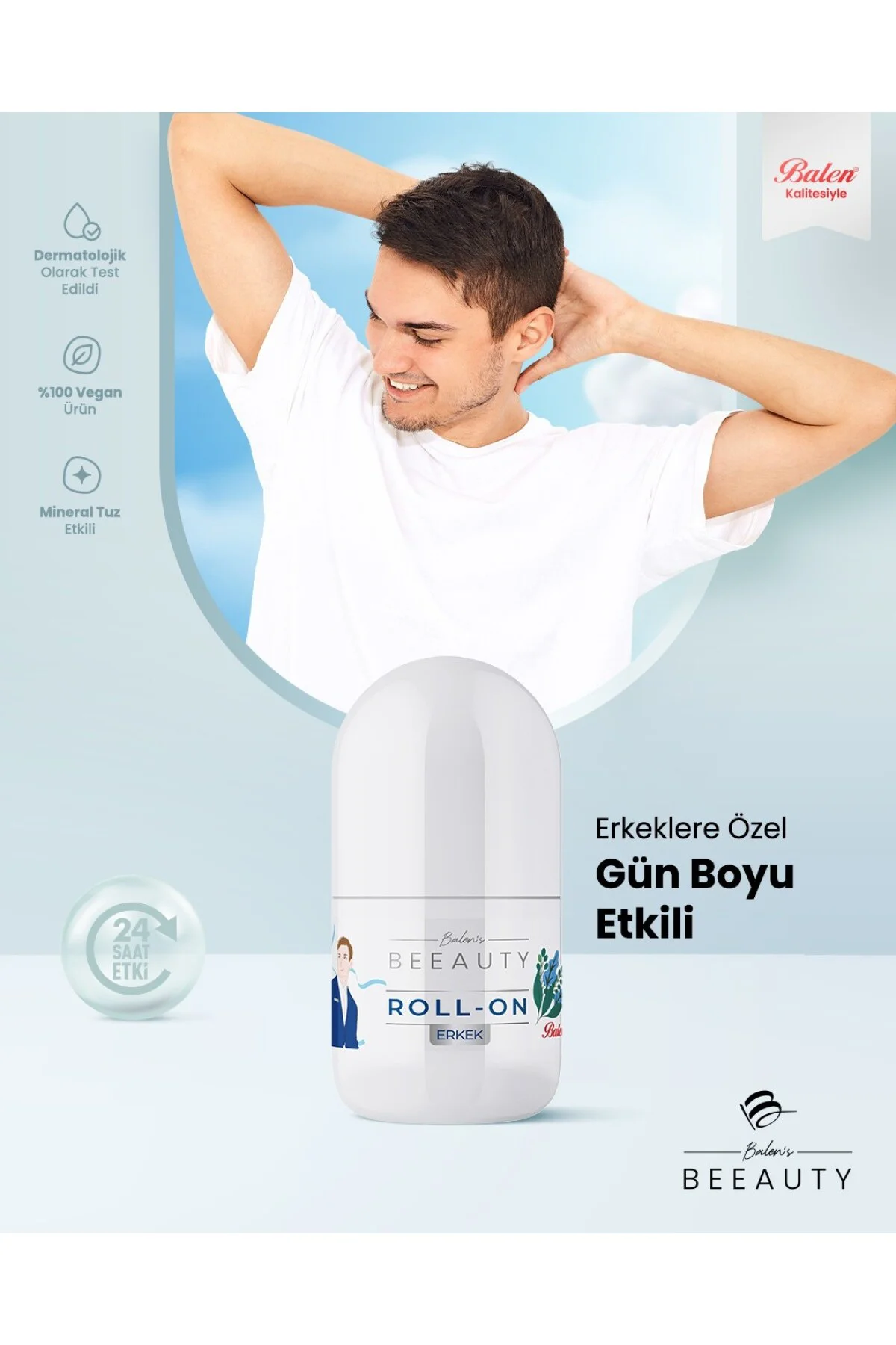 BALEN’S BEEAUTY ERKEK MINERAL SALT DEODORANT ROLL-ON * 50 ML