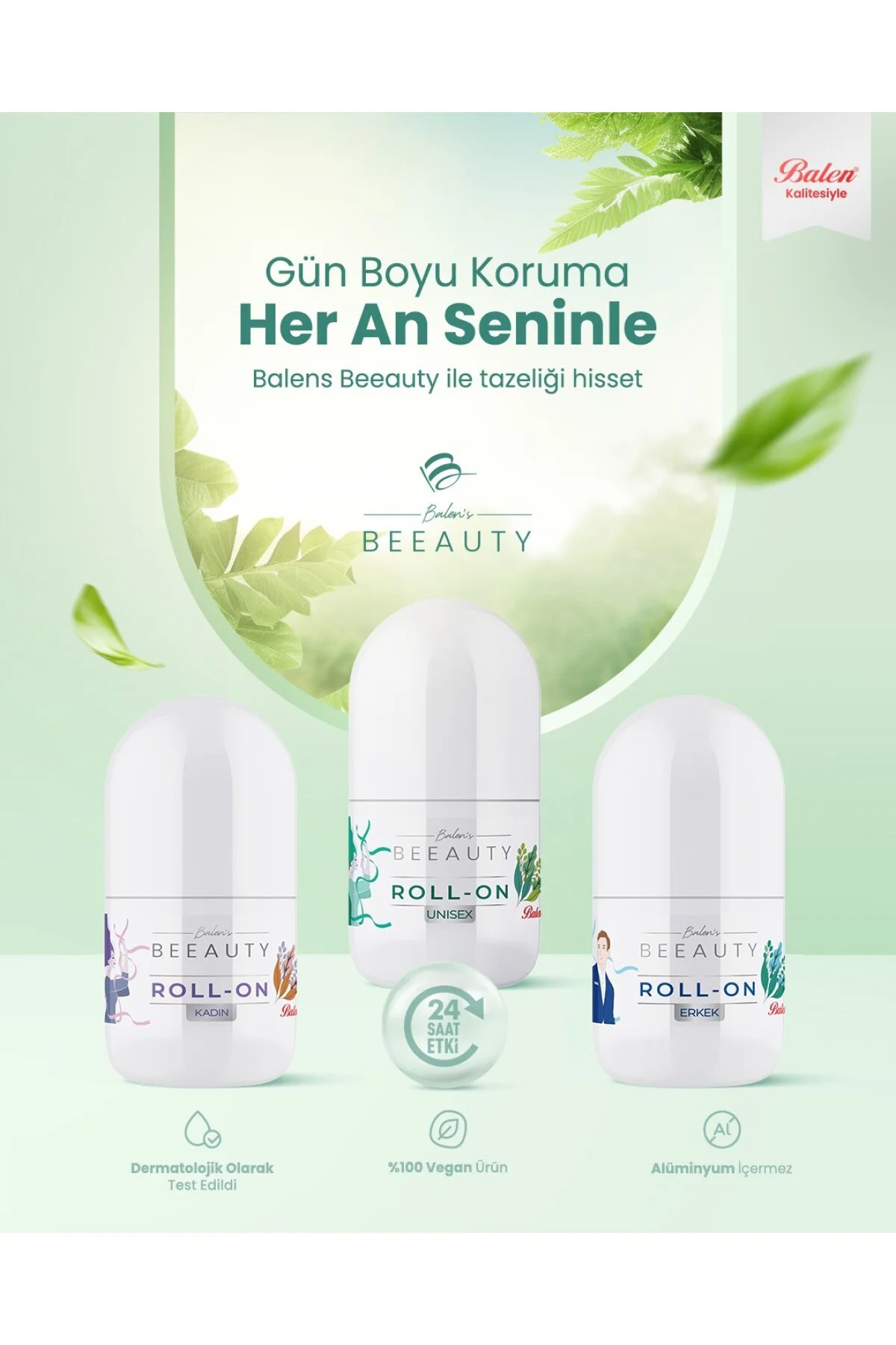 BALEN’S BEEAUTY ERKEK MINERAL SALT DEODORANT ROLL-ON * 50 ML