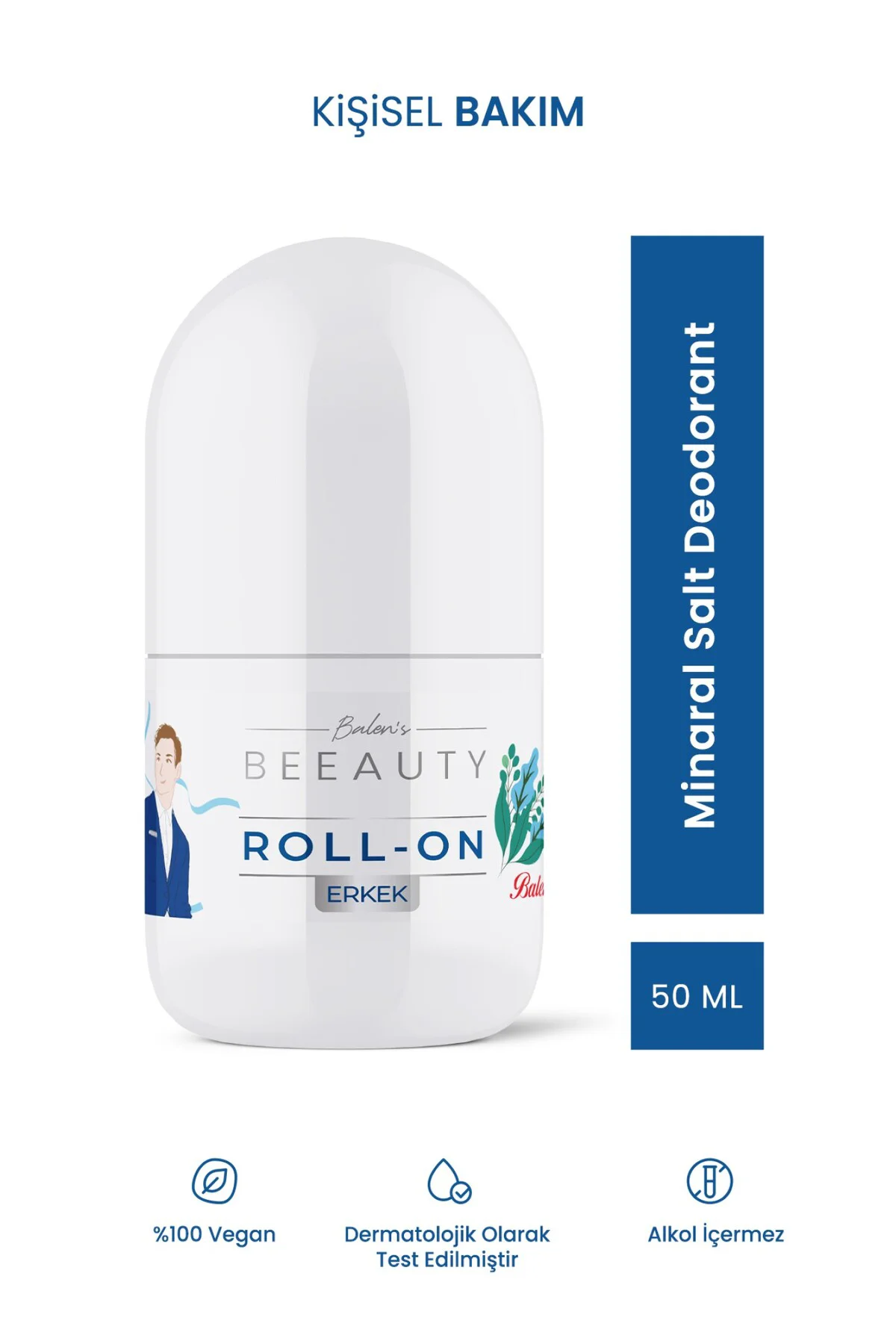BALEN’S BEEAUTY ERKEK MINERAL SALT DEODORANT ROLL-ON * 50 ML