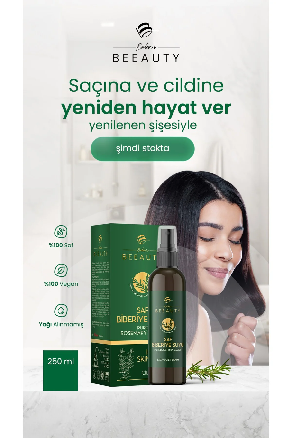 BALEN’S BEEAUTY SAF BİBERİYE HİDROSOLÜ * 250 ML