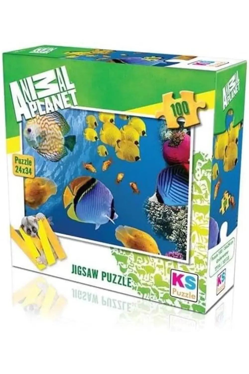 Balık 24x34 cm. Puzzle/Yap Boz 100 Parça Horses/Atlar 1178227