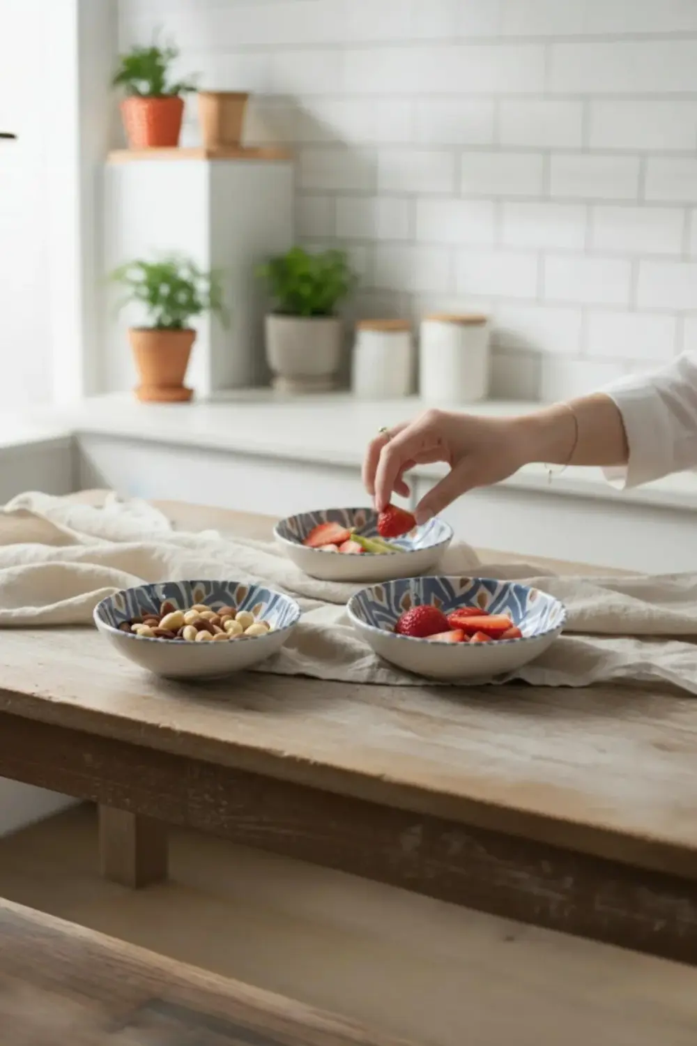 Keramika Balık Desenli 13Cm Kahvaltılık / Çerezlik 6 Adet