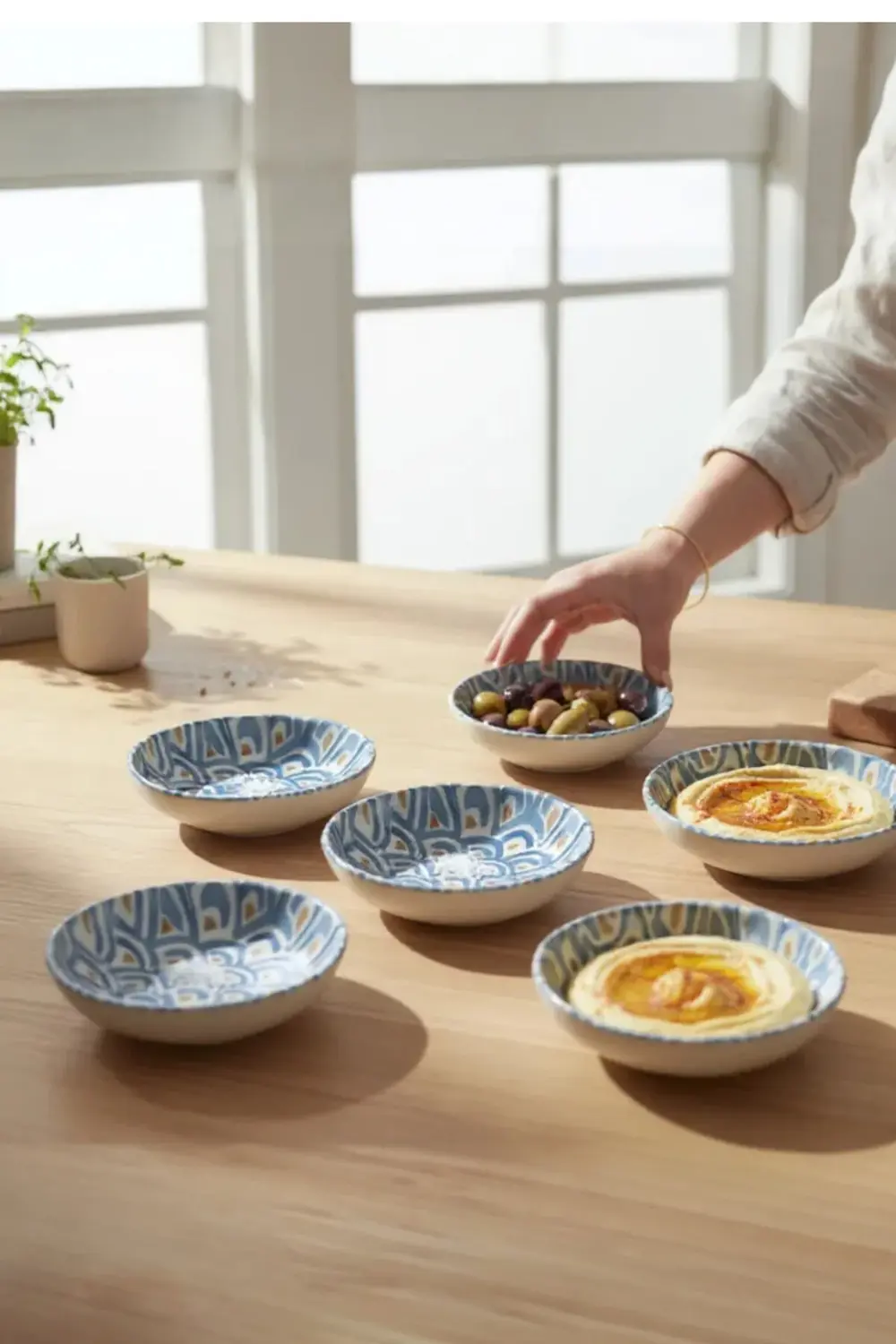 Keramika Balık Desenli 13Cm Kahvaltılık / Çerezlik 6 Adet