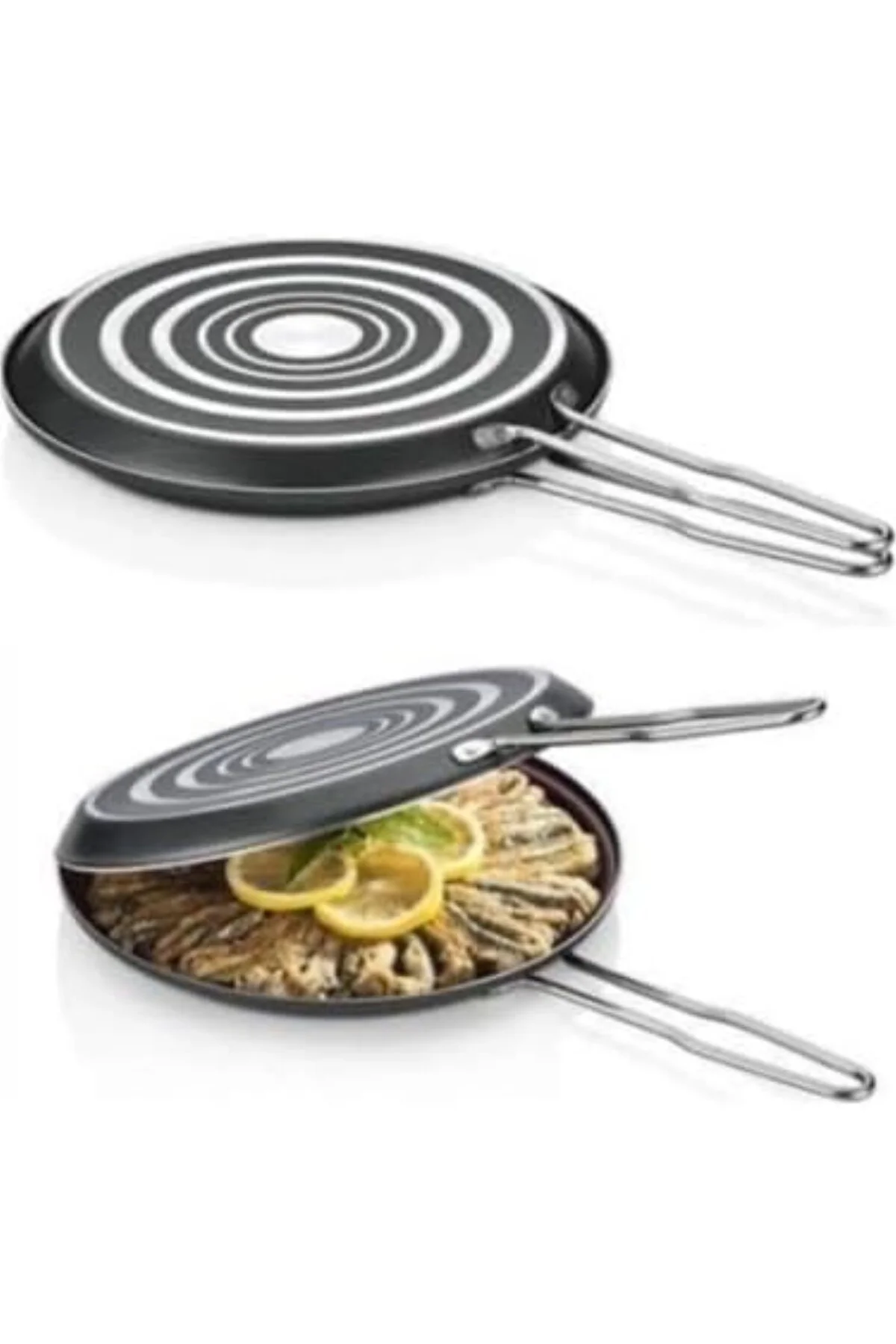 Balık Menemen Krep Tavası, 32 cm Çap, Yapışmaz Yüzey