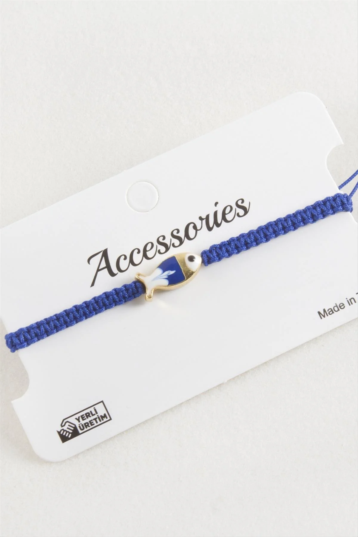 Balık Mineli Makrome Örgülü Bileklik