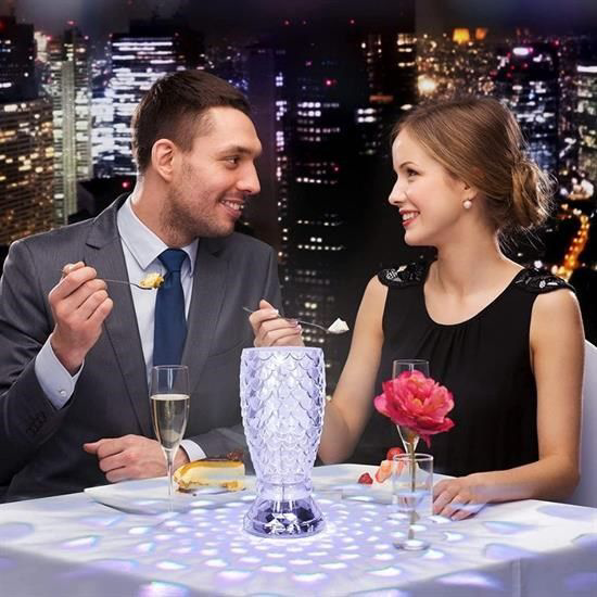 Balık Süzgeç Model USB Şarjlı Kumandalı 16Farklı Işık Modlu Masa