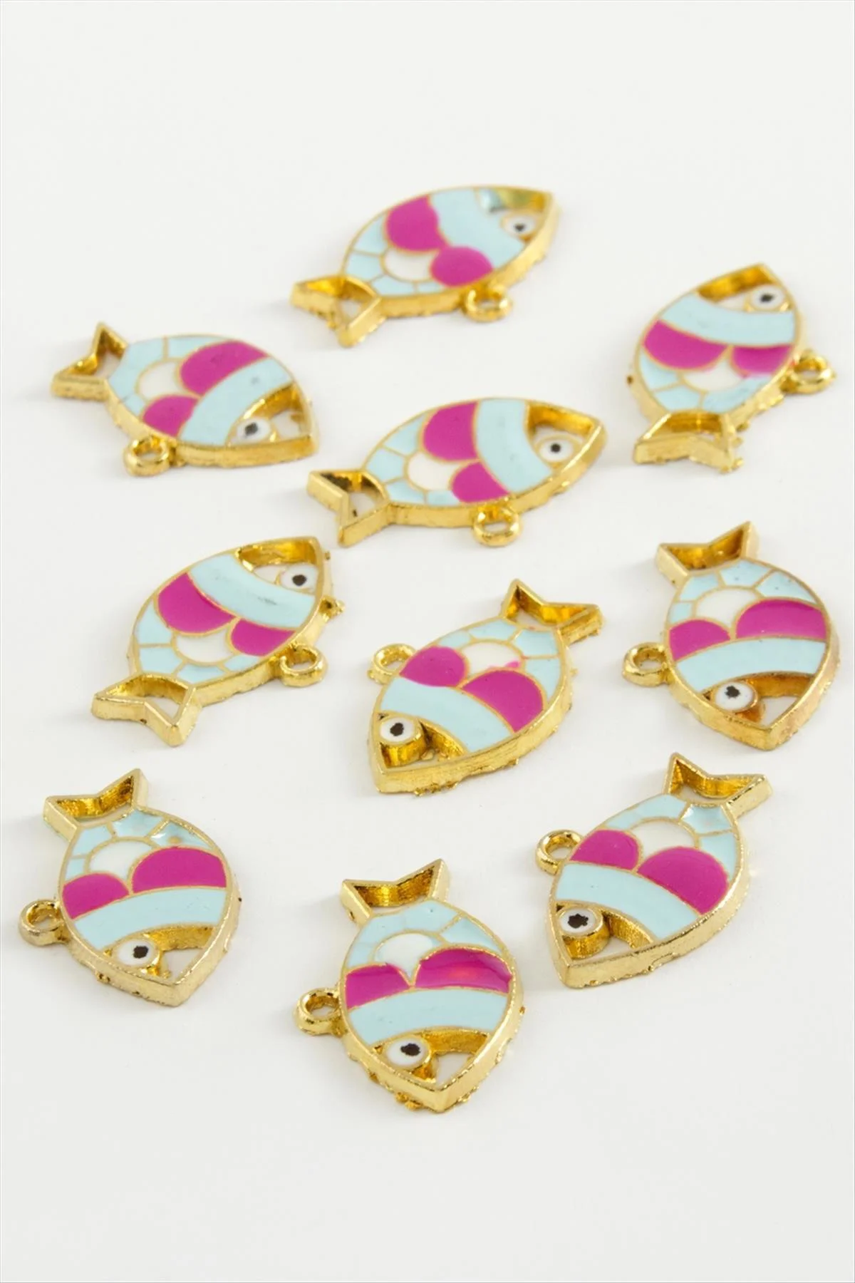 Balık Tek Kulplu Mineli Bileklik ve Kolye Ucu Aparatı 1 Adet