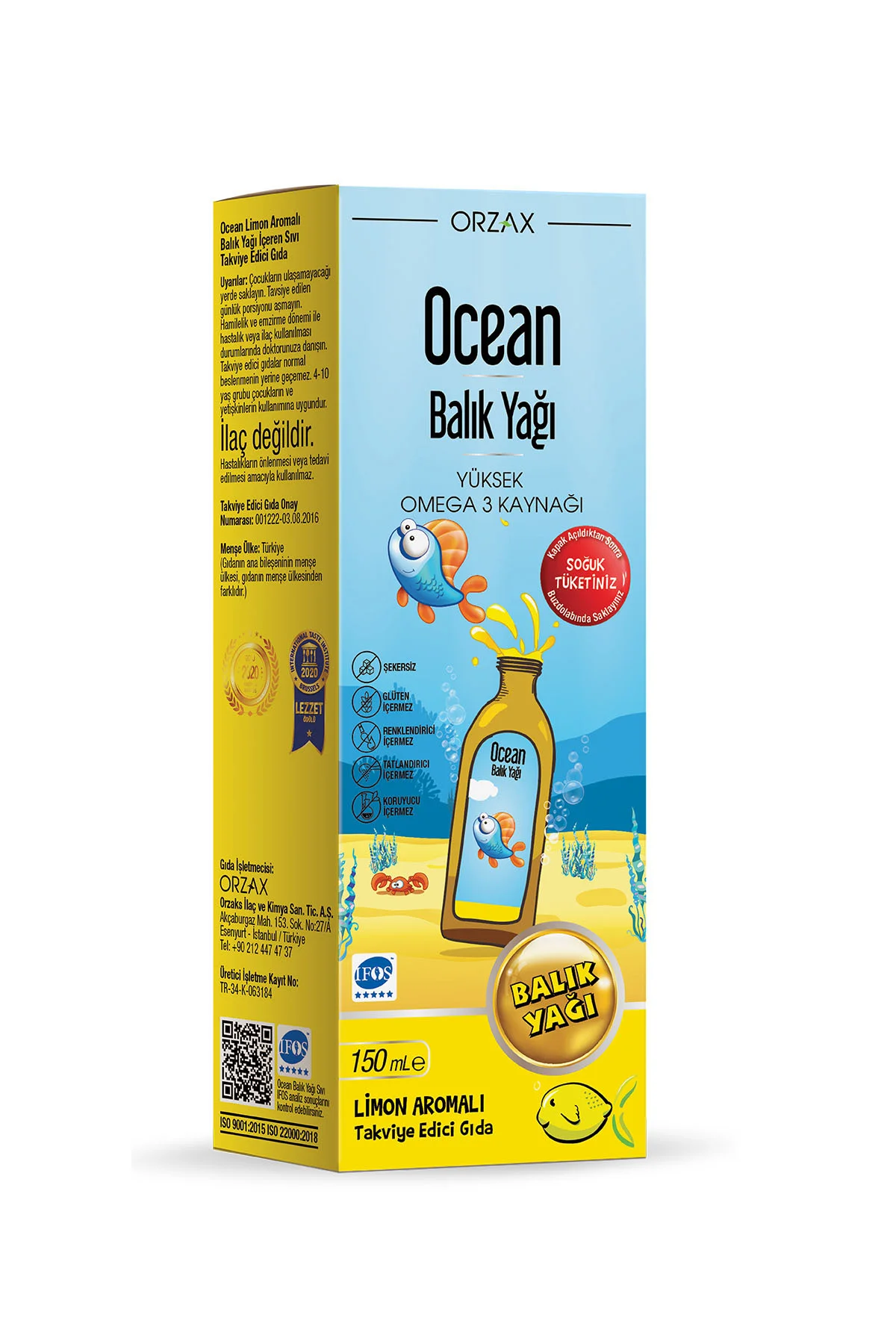 Balık Yağı Omega 3 Limon Aromalı Şurup 150 ml