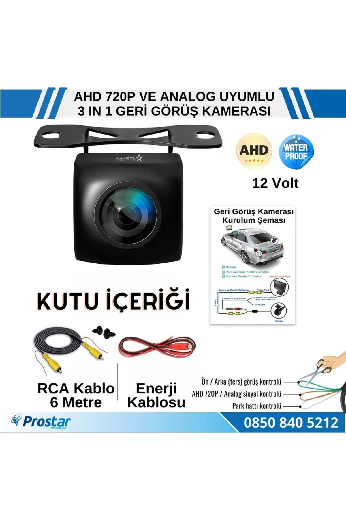 Navistar Balıkgözü Ahd 720P Ve Analog Çevirilebilir 170 Derece Geniş Açılı