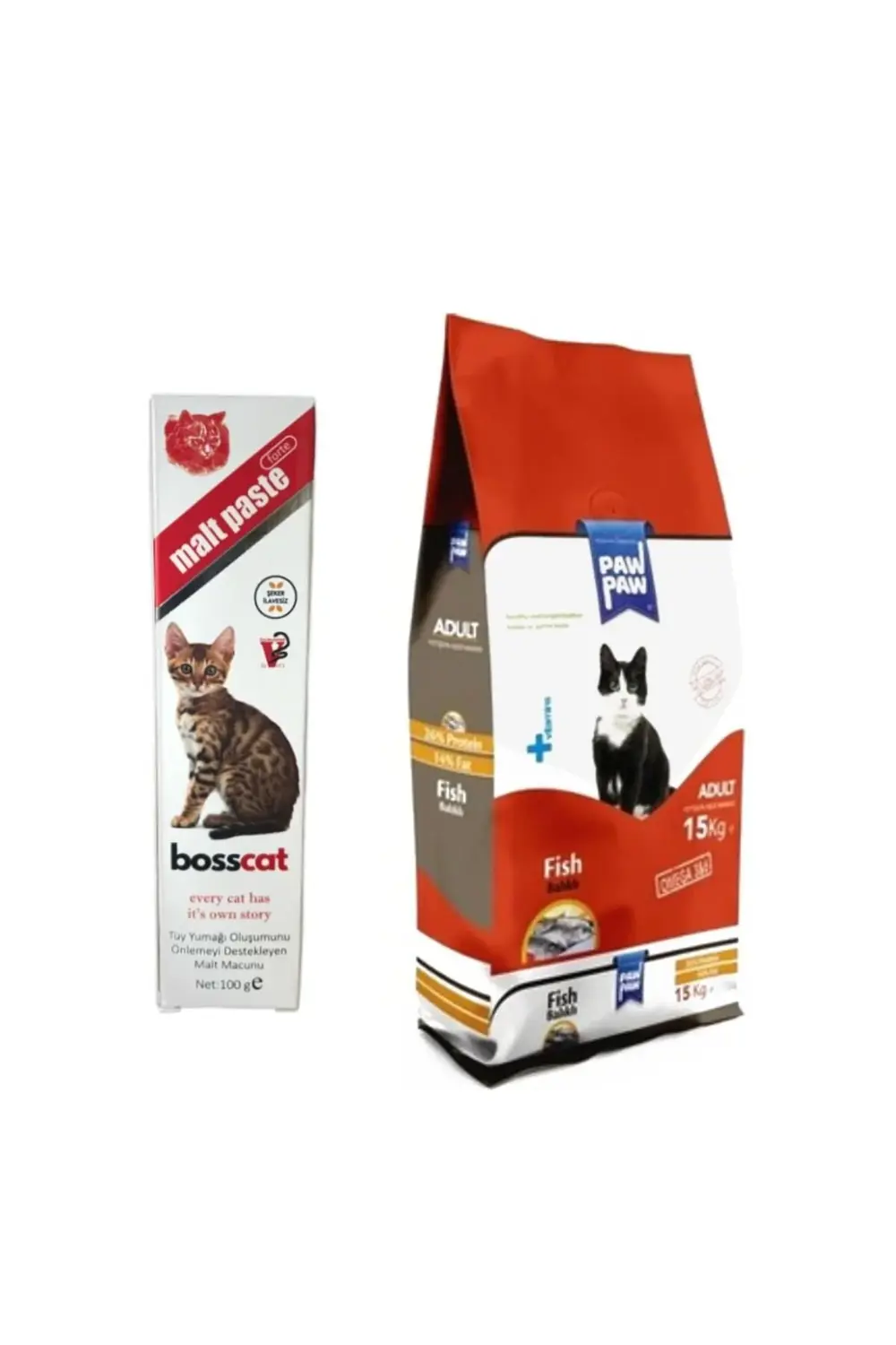 Balıklı Yetişkin Kedi Maması 15 kg + Tüy Önleyici Malt