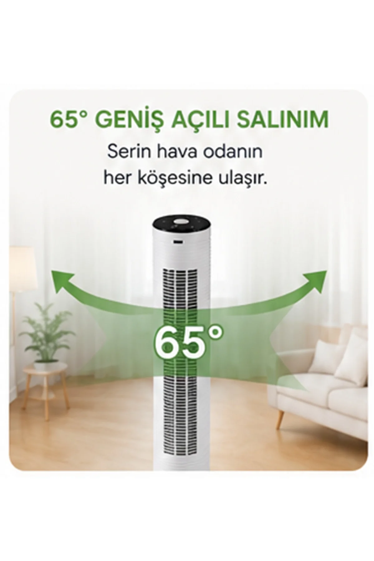 Balito Kule Tipi Kumandalı 45W Vantilatör Beyaz | 3 Kademeli Sessiz SOĞUTMA ÖZELLİKLİDİR