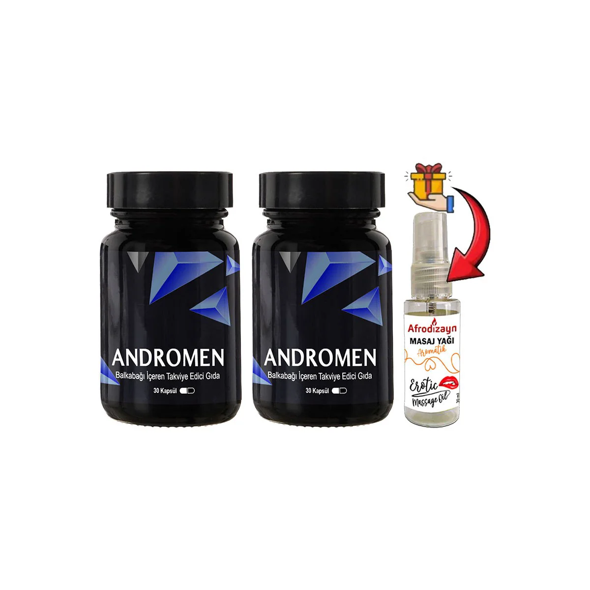 Balkabağı Ekstratı Erkek Takviyesi 2x30 + Afrodizyak Masaj Yağı 30ml Fiyatı, Yorumları ve Özellikleri