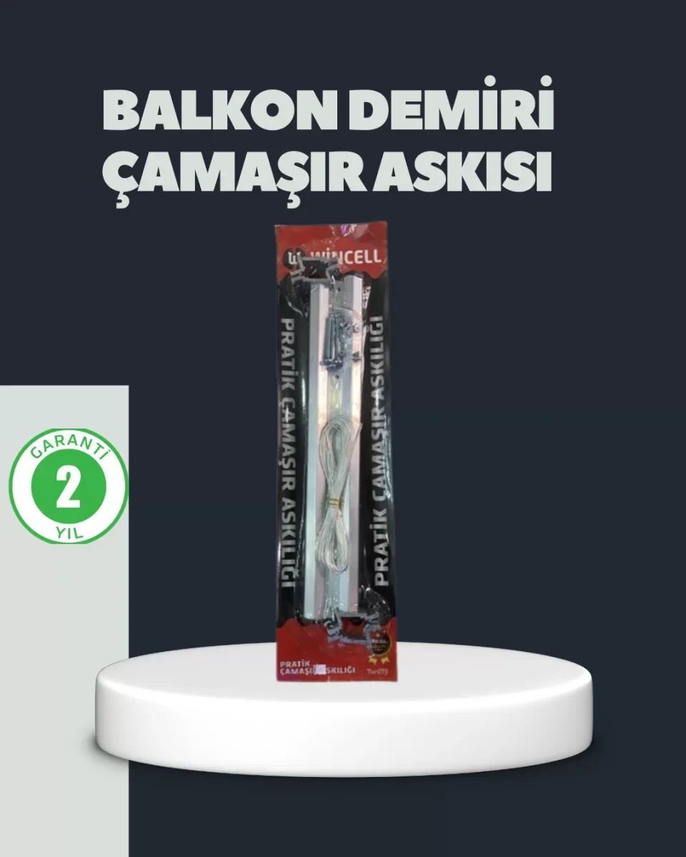 Balkon Demiri Çamaşır Askısı Kare Demirlere Uygun Dayanıklı Tasarım - Lisinya
