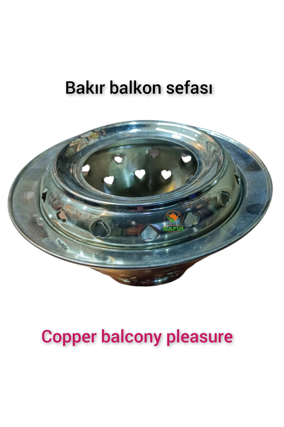 Safir Çay Kazanlari Balkon Sefası Bakır Çaydanlık Seti. Kalaylı Bakır Balkon Sefası B