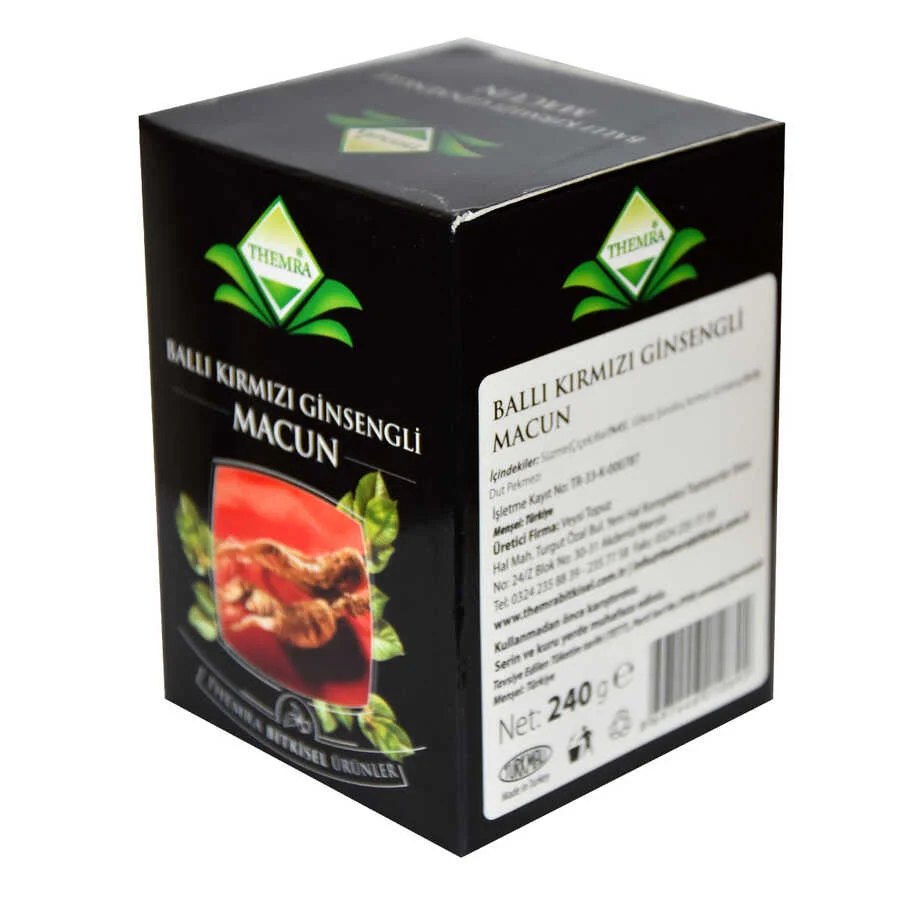 Ballı Kırmızı Ginsengli Macunu Bitkisel Karışım 240 Gr – Enerji ve Bağışıklık Desteği