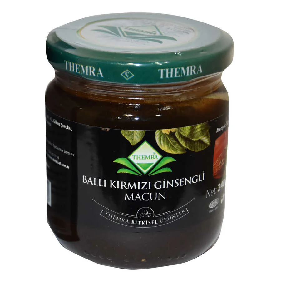 Ballı Kırmızı Ginsengli Macunu Bitkisel Karışım 240 Gr – Enerji ve Bağışıklık Desteği