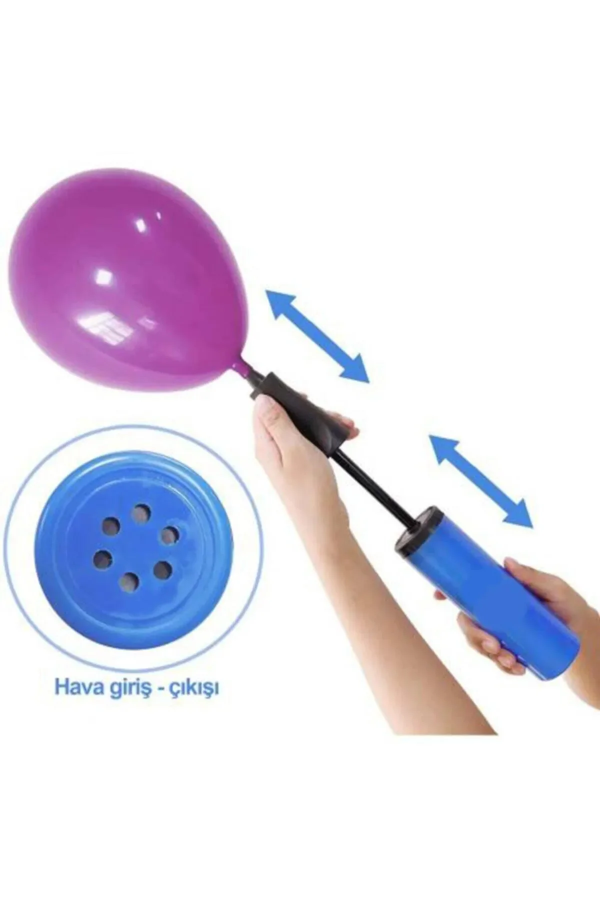 Balon Şişirme Pompası 1 Adet Renkli Hızlı Balon Pompası