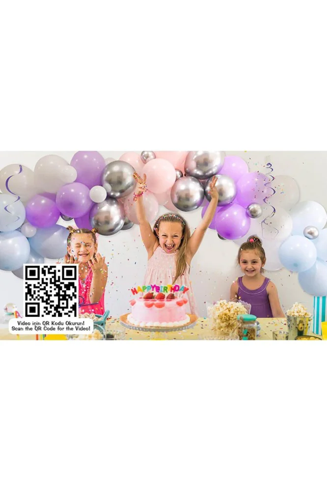 Balonevi Kar Tanesi Asorti Balon Dekorasyon Seti 70 Li