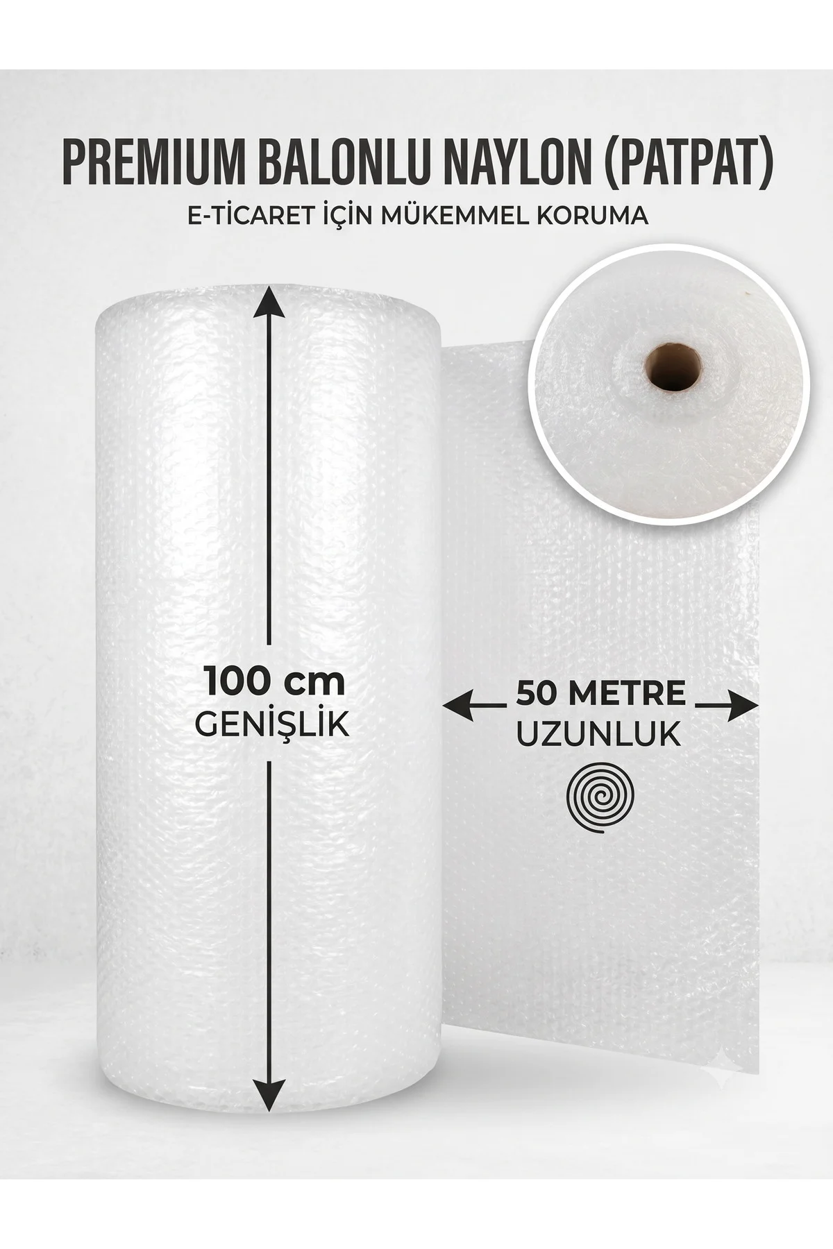 Balonlu Naylon Patpat 98-100 cm x 50 m – 40 gr Ambalaj Rulosu