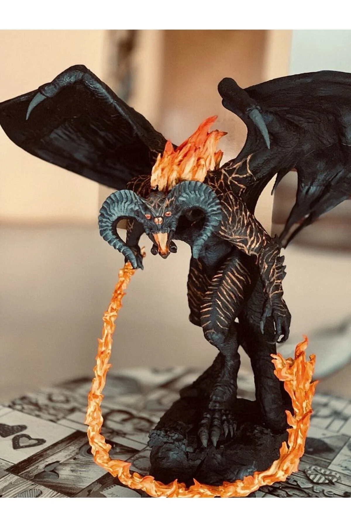 Balrog Yüce Iblis Boyalı Figür 30 Cm Yüzüklerin Efendisi Lotr (DEV BOY)