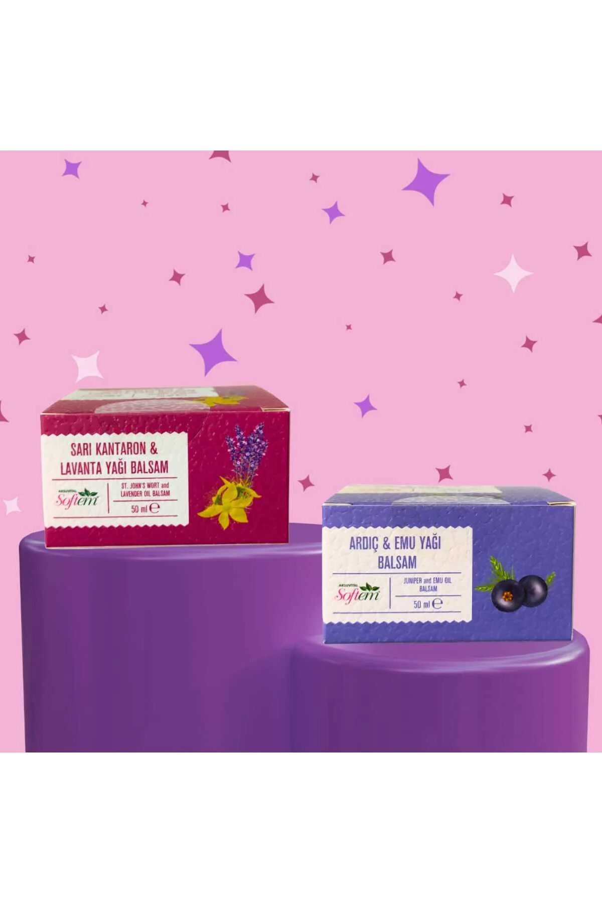 Balsam Set Sarı Kantaron& Lavanta Yağı Balsam + Ardıç & Emu Yağı
