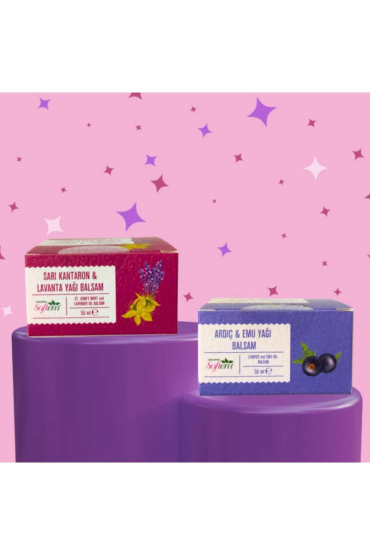 Softem Balsam Set Sarı Kantaron& Lavanta Yağı Balsam + Ardıç & Emu Yağı 