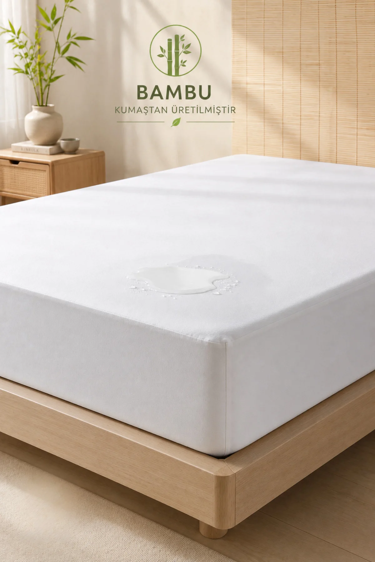 Bamboo Sleep Premium Bambu Kumaş Sıvı Geçirmez Fitted Alez – Nefes Alabilen Yatak Koruyucu