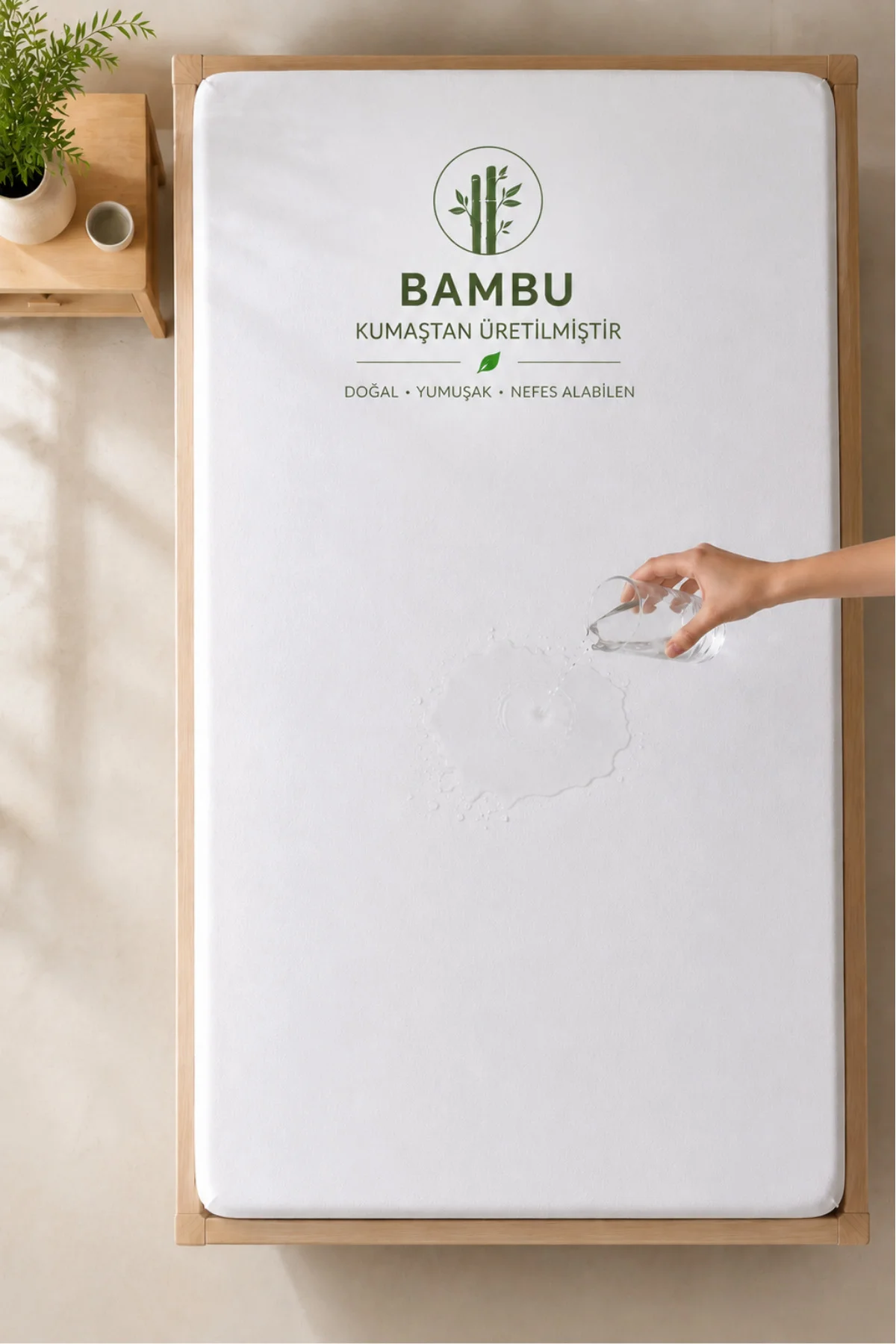 Bamboo Sleep Premium Bambu Kumaş Sıvı Geçirmez Fitted Alez – Nefes Alabilen Yatak Koruyucu