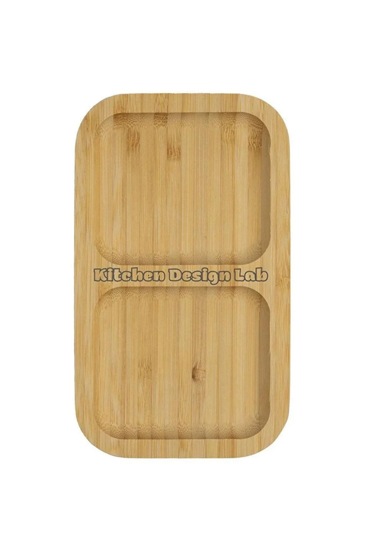 Bambu 2 Bölmeli Çerezlik / Sunumluk / Yağdanlık Şişe Standı 1 Ade