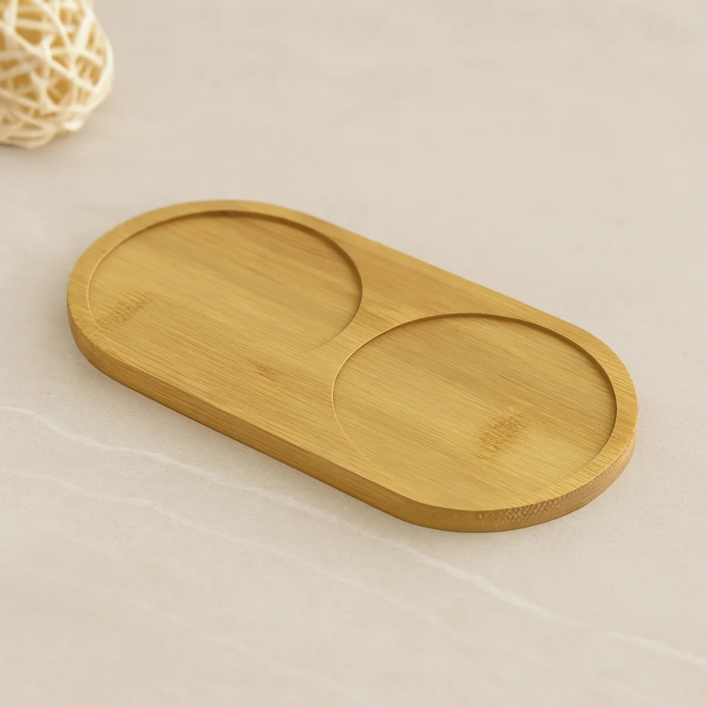 Bambu 2 Bölmeli Oval Yağdanlık Altlığı 12x24x0.8 cm Fiyatı, Yorumları ve Özellikleri