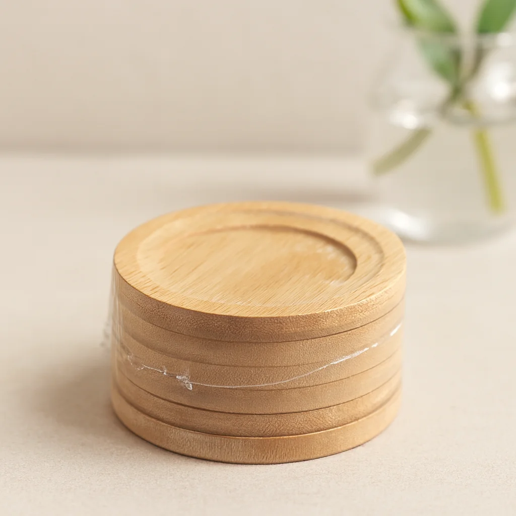 Bambu Ahşap Çay Tabağı 6'lı - 9.7 cm Bambu Ahşap Çay Tabağı 6'lı - 9.7 cm