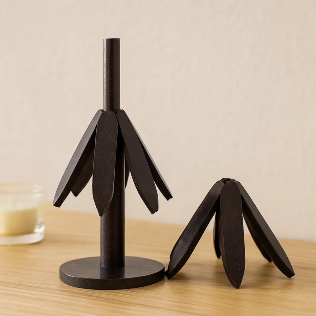 Bambu Ahşap Katlanır Nihale 20 cm - Standlı, Yaprak Desenli (2'li) Fiyatı, Yorumları ve Özellikleri