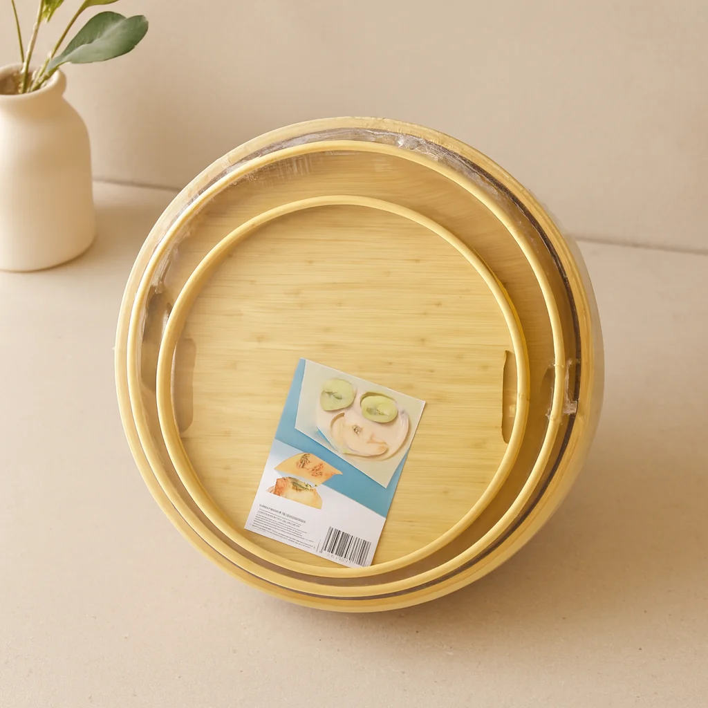Bambu Ahşap Yuvarlak Tepsi Seti 30/35/38 cm (3'lü) Fiyatı, Yorumları ve Özellikleri