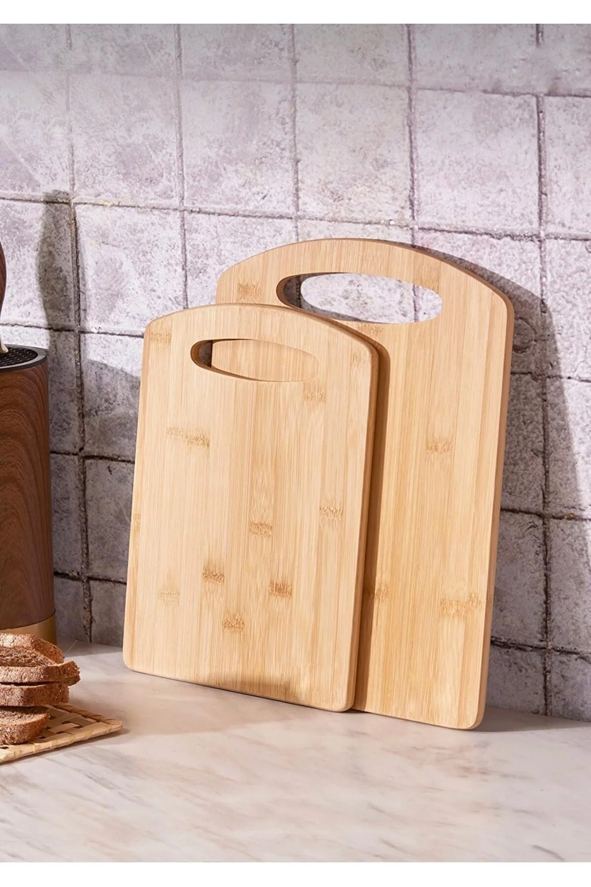 Bambu Antibakteriyel 2 Li Kesme Tahtası Kesim Panosu Doğrama Taht