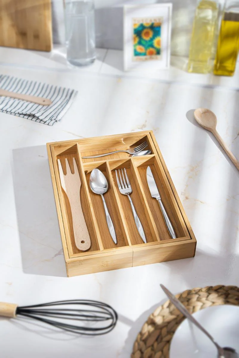 Bambu Ayarlanabilir Çekmece içi Kaşıklık &amp; Çekmece İçi Organizer  (25*35*5 / 39*35*5)