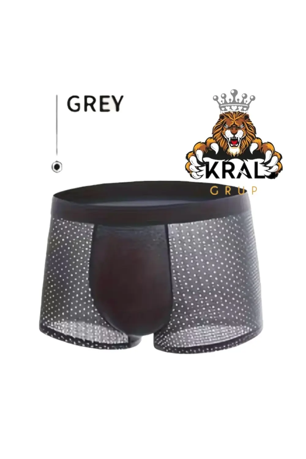 Bambu Boxer, Karışık Renk, Unisex İç Giyim, Gri