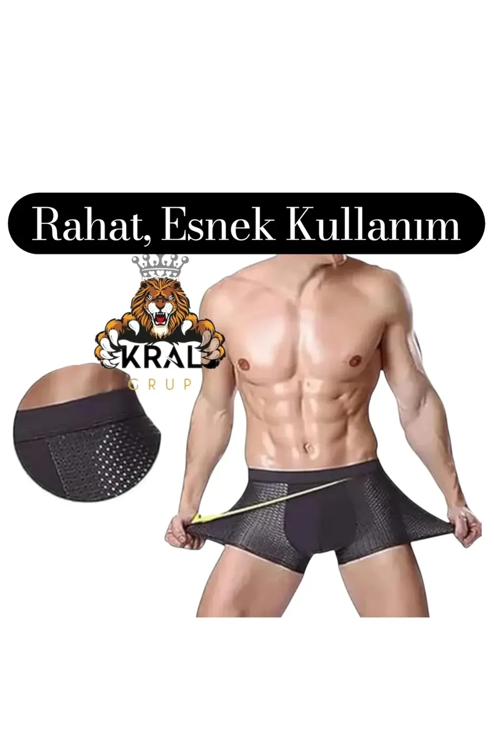 Bambu Boxer, Karışık Renk, Unisex İç Giyim, Gri