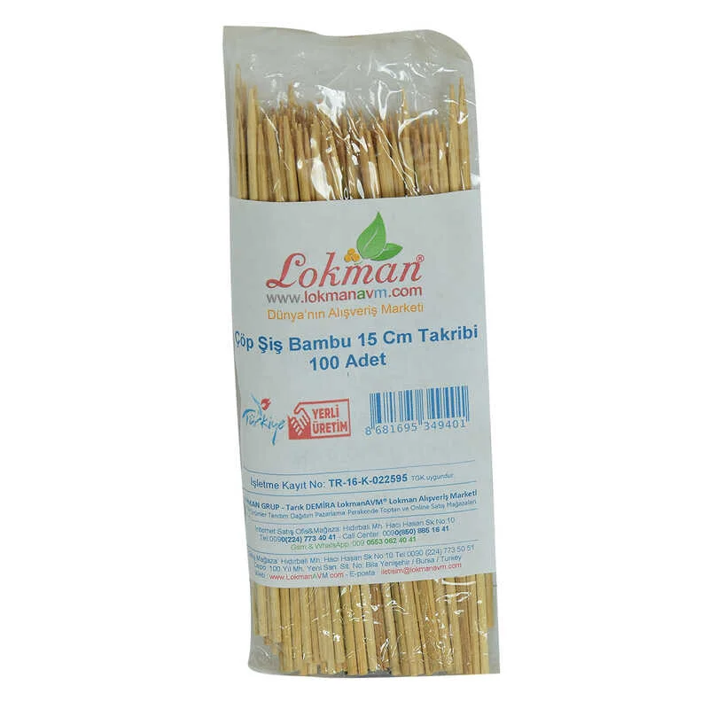 Bambu Çöp Şiş 15 Cm - 100 Adet Paket, Izgara ve Şiş Pişirme İçin Pratik Çözüm Bambu Çöp Şiş 15 Cm - 100 Adet Paket, Izgara ve Şiş Pişirme İçin Pratik Çözüm