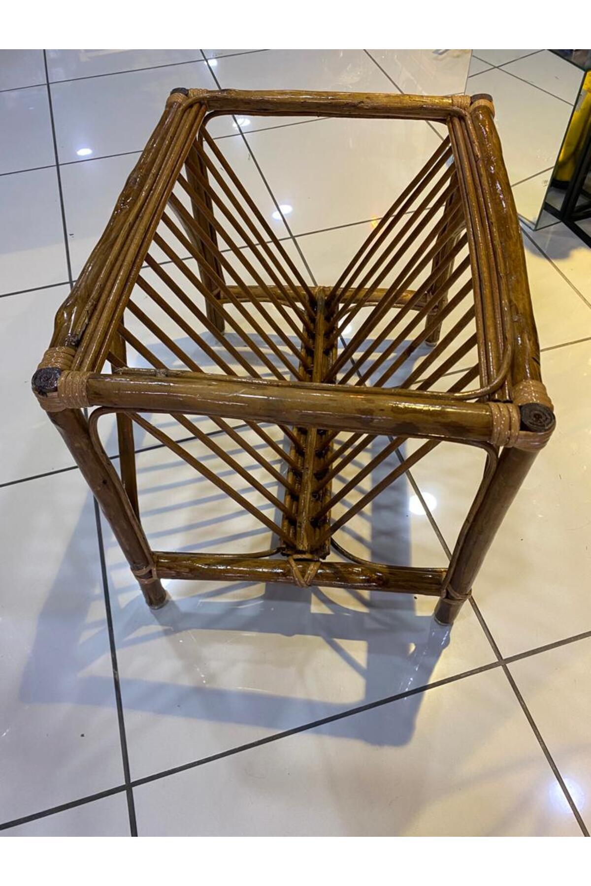 Elif Aksesuar Bambu Gazetelik Sehpa