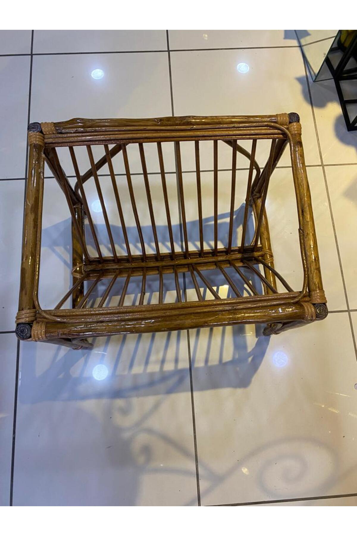 Elif Aksesuar Bambu Gazetelik Sehpa