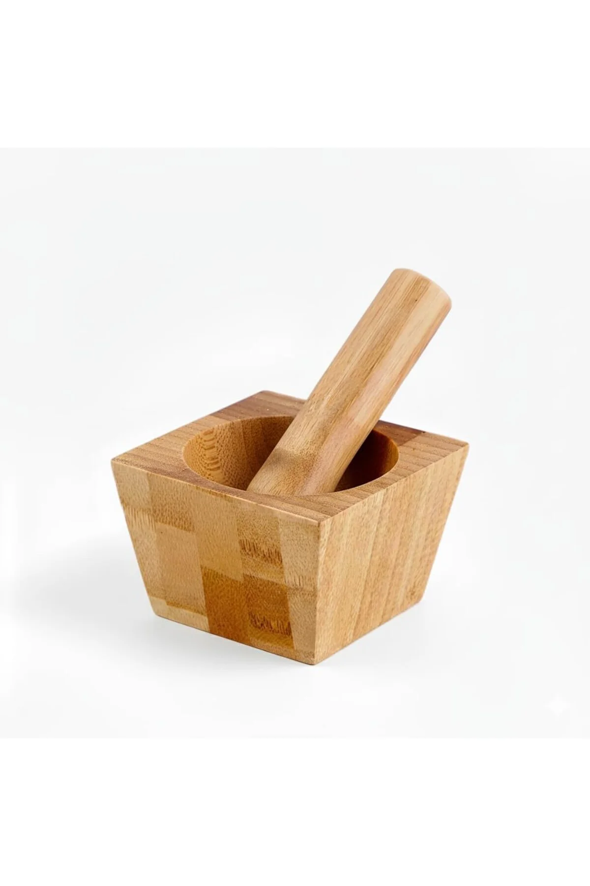 Bambu Havan ve Tokmak Seti, Mutfak Havanı, Baharat ve Sarımsak Öğ