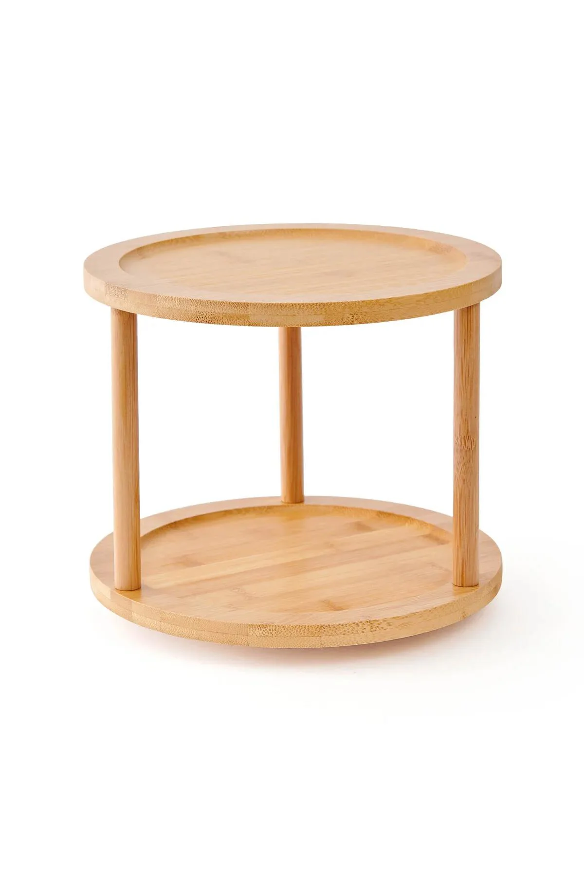Bambu İki Katlı Döner Sunumluk 24,5×24,5×18 cm Bambu İki Katlı Döner Sunumluk 24,5×24,5×18 cm