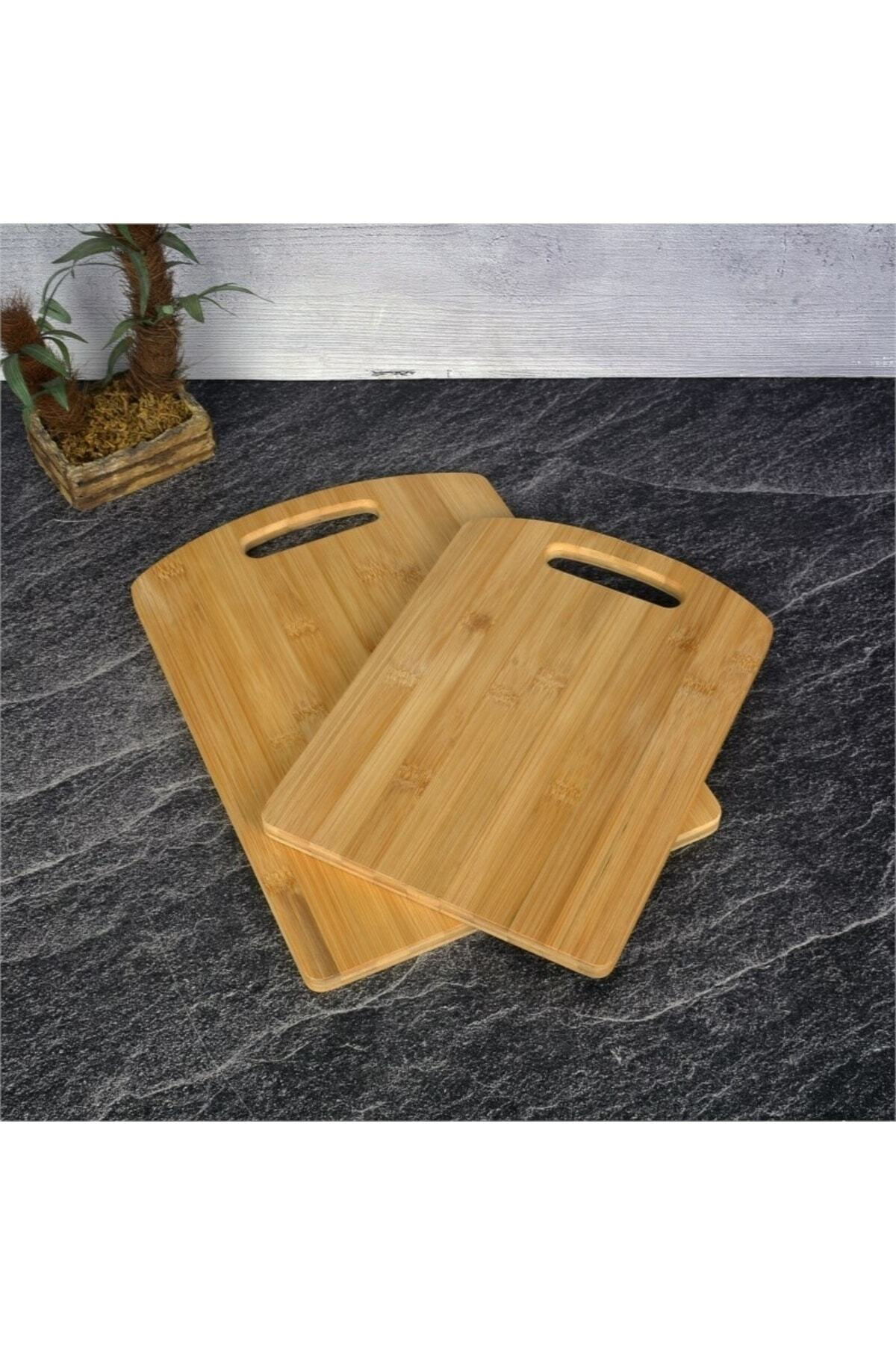 Miraç Bambu İkili Kesim Tahtası - 20X28 Cm , 24X33 Cm