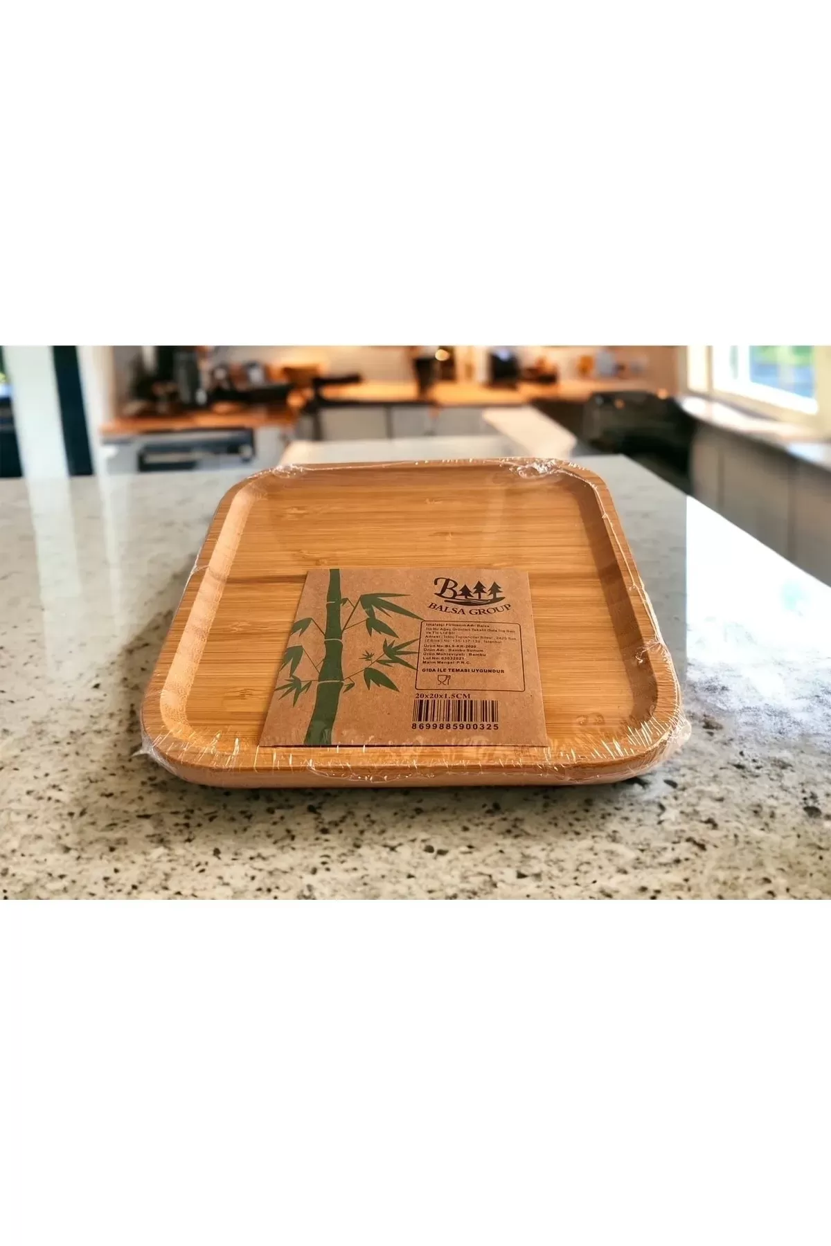 Just Cheap Store Bambu Kare Tabak 20 * 20 * 1.5 Cm Kr2020
