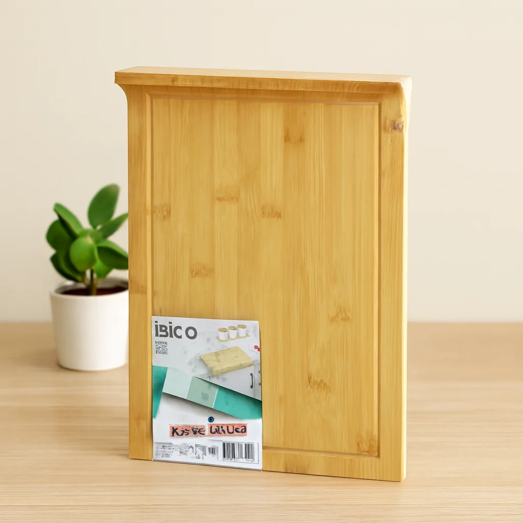 Bambu Kesme Tahtası 25x35 cm (Kanallı, Kenar Destekli)